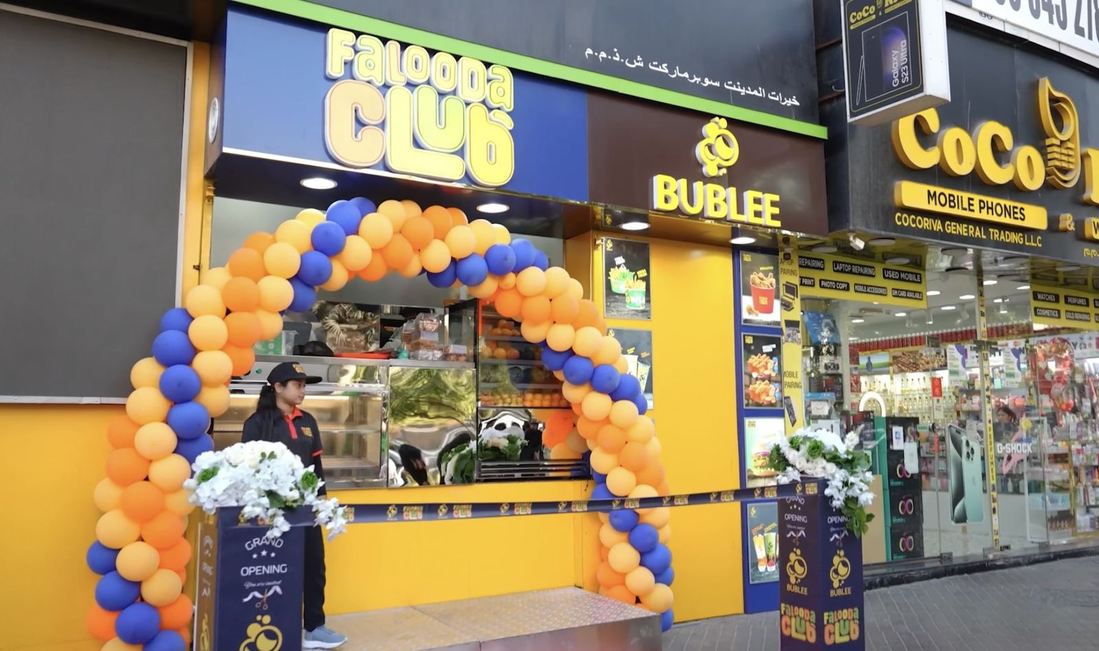 Falooda Club branch exterior and service counter