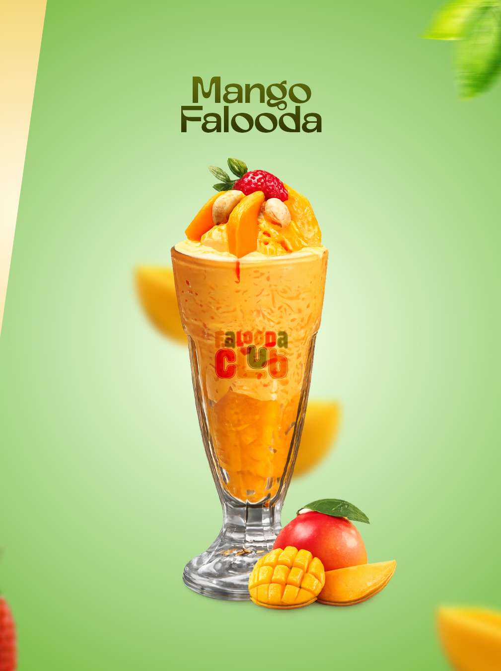 Mango falooda close up